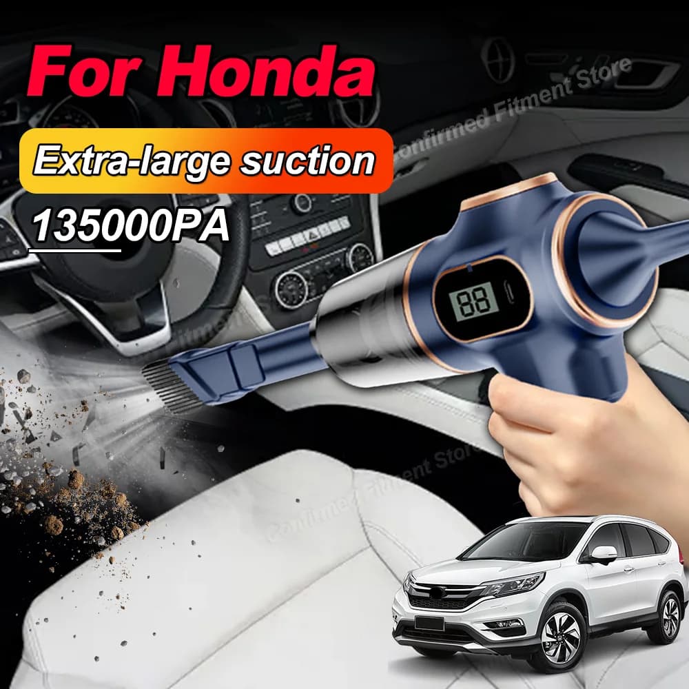 Aspirapolvere per auto wireless portatile 135000 PA Forte aspirazione per Honda Civic Pilot Fit CR-Z HR-V Ridgeline Accord CR-V Odyssey