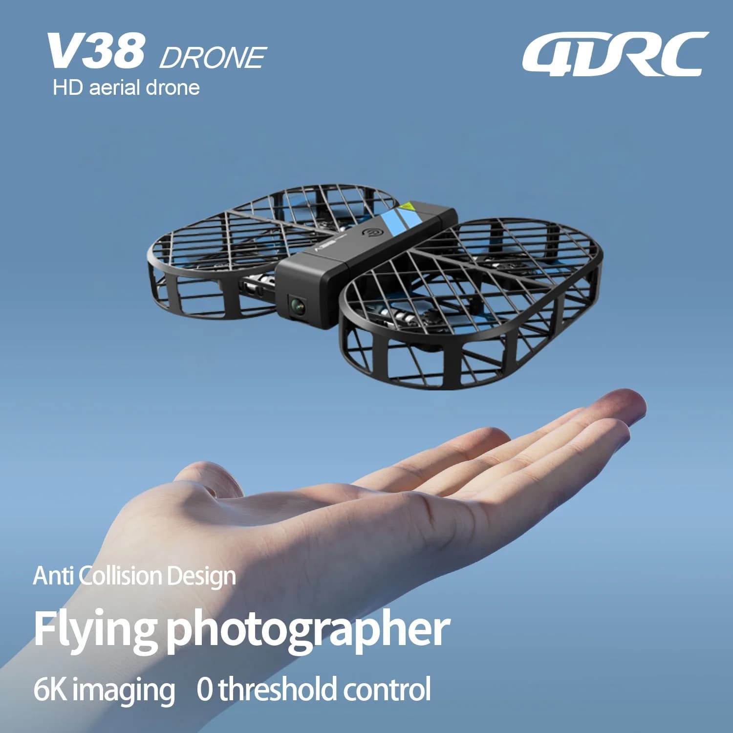 New V38 Mini Drone With Big Angle HD 6K Camera Wifi FPV Remote Control Helicopter Height Tent Foldable RC Quadcopter Toys Gift