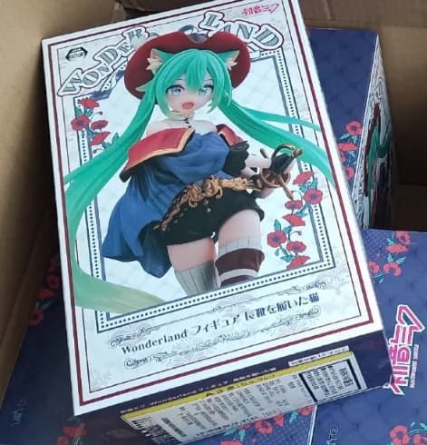 【Disponibile】Originale TAiTO Wonderland Piapro Hatsune Miku Gatto in Stivali Figura Ornamenti Regali