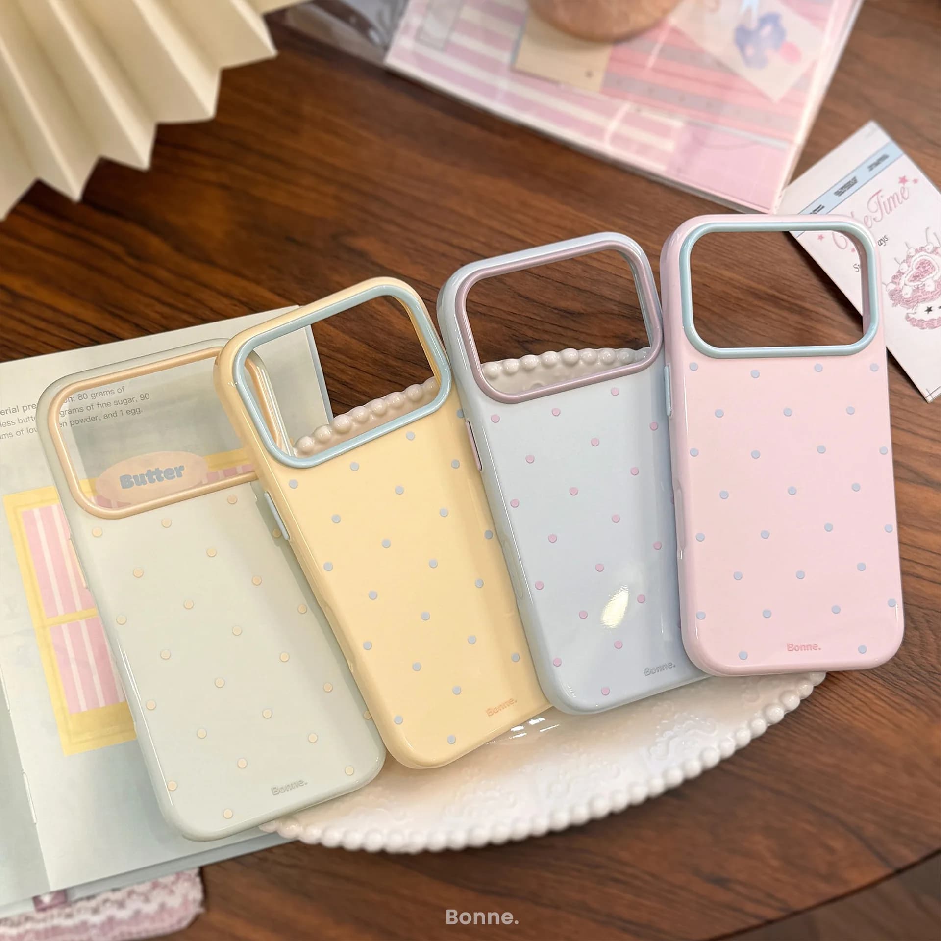 INS Korean Polka Dots Candy Color Soft TPU Phone Case for iPhone 18 17 16 15 14 13 12 Pro Max 16E 17E 18Pro Silicone cream Cover