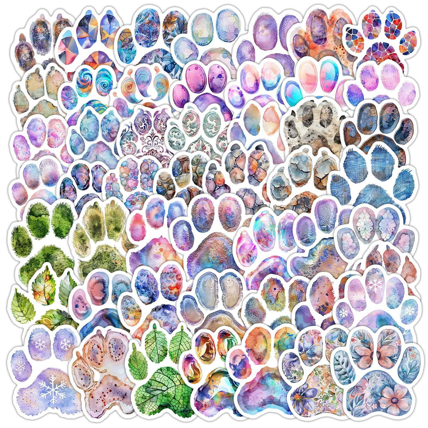 10/50PCS Color Claw Print Stickers Funny Animal Paw Cartoon Decals Cat Dog Graffiti DIY Laptop Phone Guitar Car Sticker Kids Toy