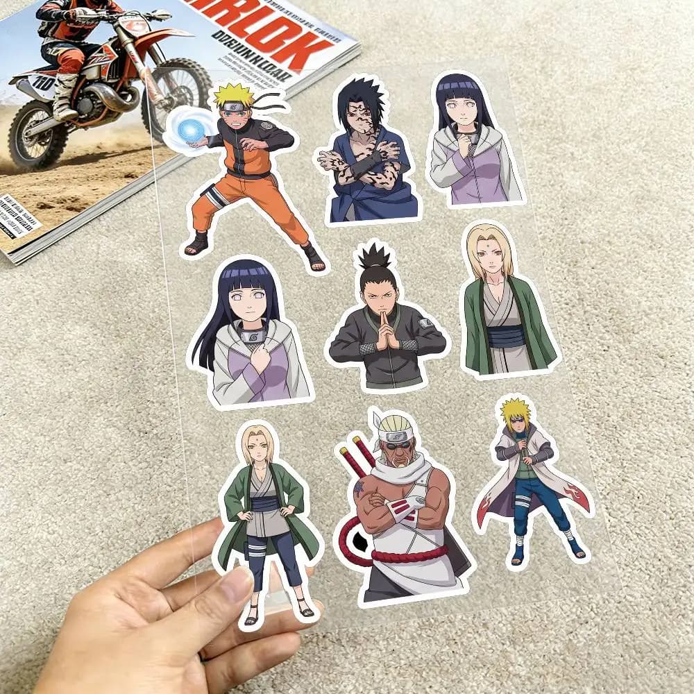 Poster NARUTO Adesivi riflettenti per moto, avvertenze di sicurezza 3M per la notte nel buio, per caschi da scooter