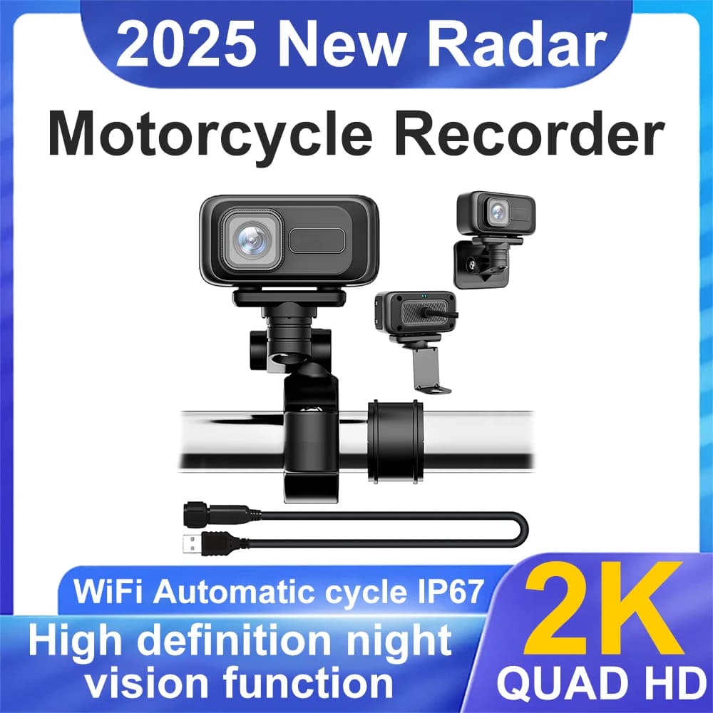 Moto Dash Cam 1080P DVR Moto 2K Videocamera Videoregistratore IP65 Supporto impermeabile Wifi per motociclette sportive