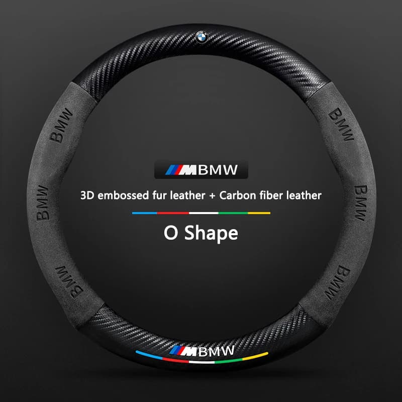 Coprivolante in Fibra di Carbonio Antiscivolo per BMW E46 E90 E39 E60 E36 E30 E61 E91 E92 E87 F10 F20 F30, Accessorio Auto