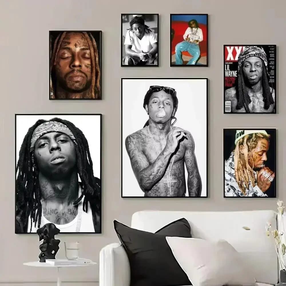 Poster di Lil Wayne Rapper, stampa artistica da parete per soggiorno, decorazione per la casa, stile musicale moderno, immagine incorniciata