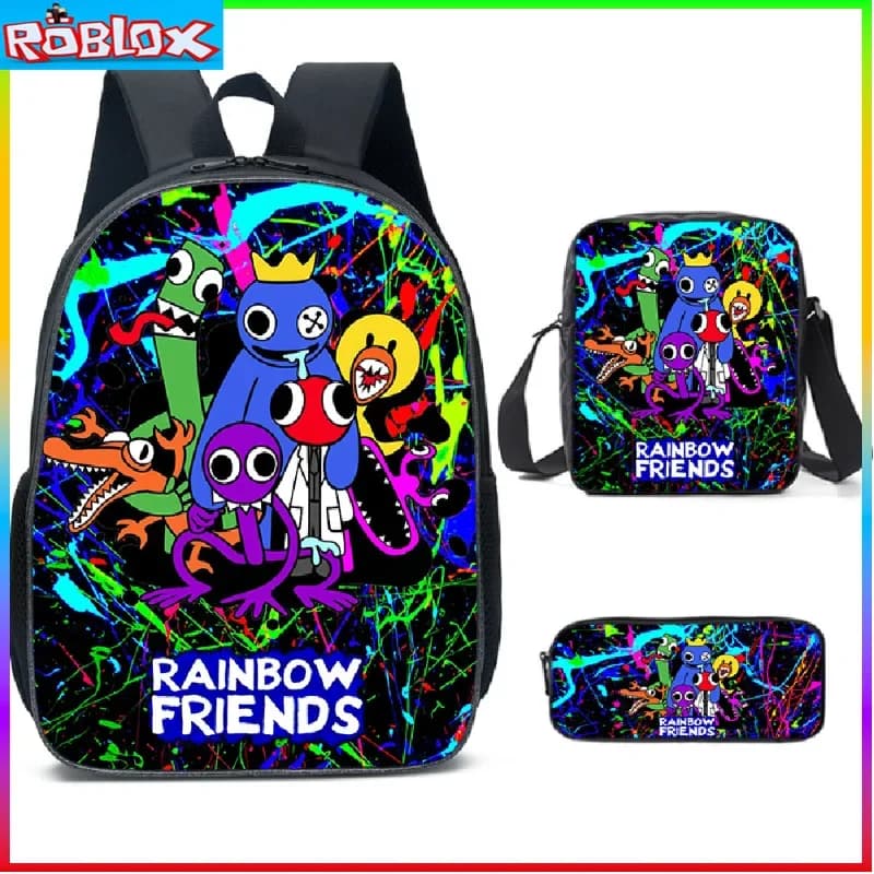 ROBLOX Rainbow Friends Zaino per l'asilo, borsa da scuola per bambini piccoli, borsa da scuola per bambini, Mochila, giocattoli per bambini, regali per ragazze