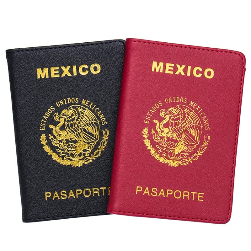 Copertina per Passaporto Messico - Porta Documenti da Viaggio in Pelle Sintetica, Custodia Protettiva per Carte per Uomo/Donna