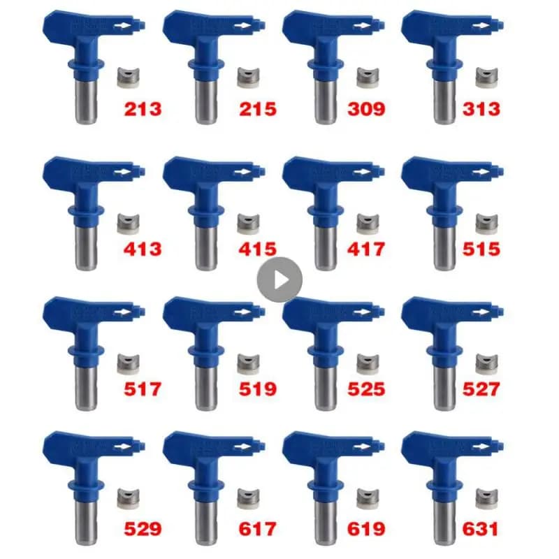 Punte per pistola a spruzzo Airless durevoli ugello di tenuta ugello di spruzzo d'aria universale punte di spruzzo blu per spruzzatore di vernice accessori per l'alimentazione del giardino