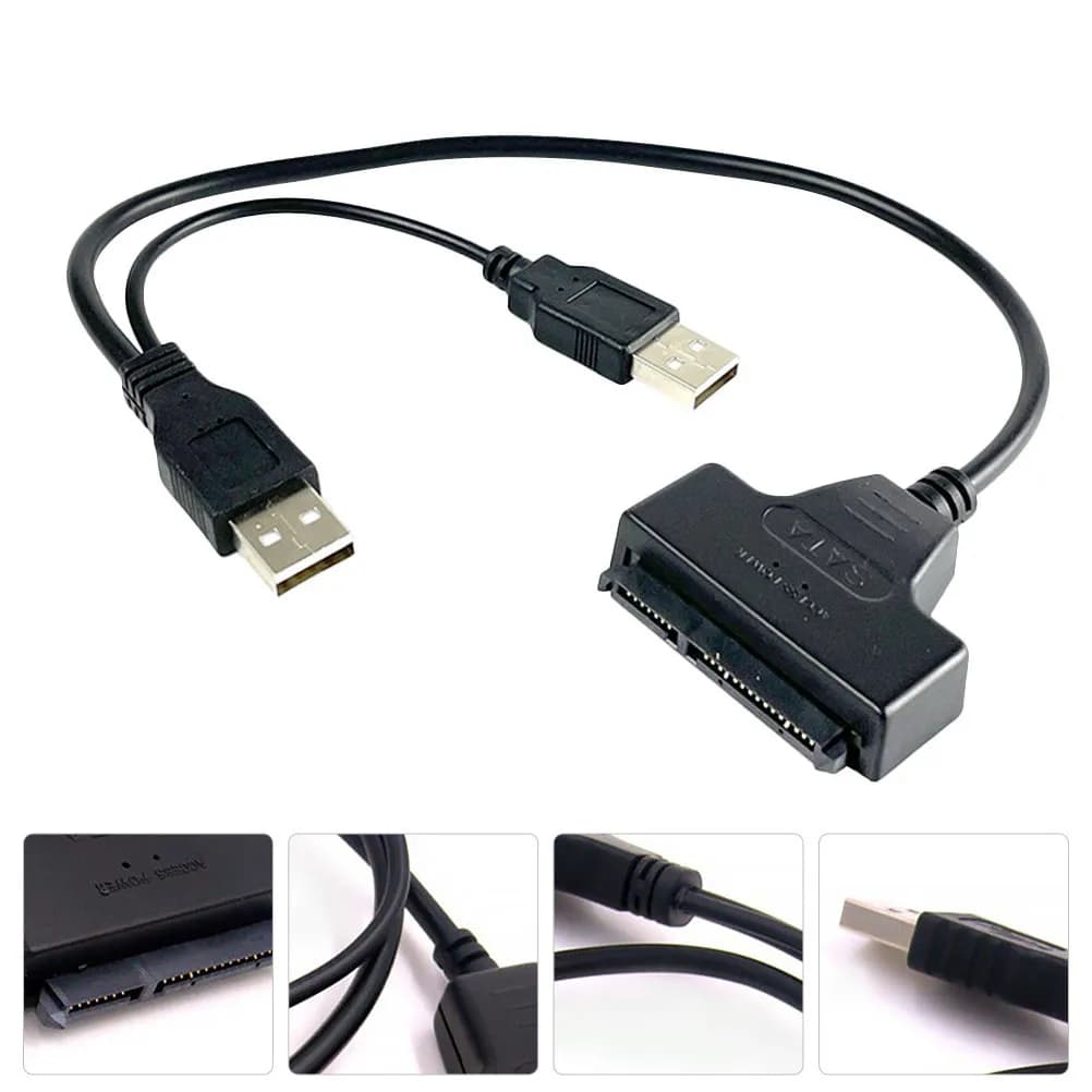 2 Pezzi Cavo USB a Line per Trasferimento Dati Disco Rigido Esterno, Cavo Easy Drive, Cavo per Disco Rigido, Convertitore HDD per Laptop USB 2.0