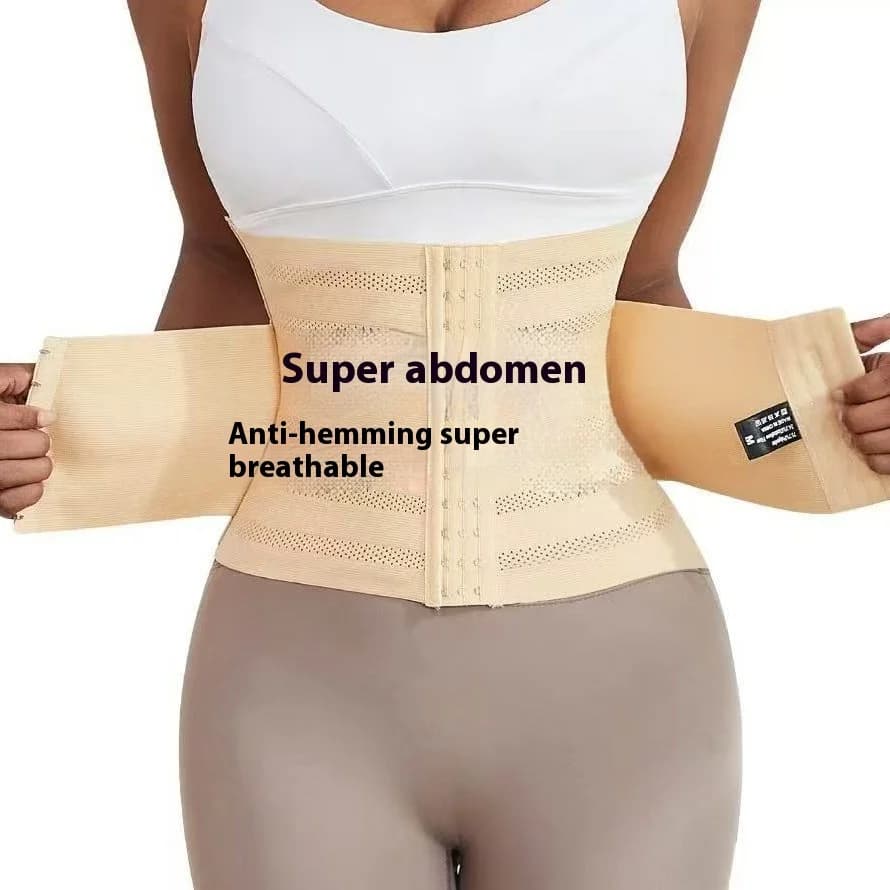 Cintura in vita in velcro a 3 file e 12 pulsanti per una forte modellatura del corpo, esercizi fitness, protezione della vita, modellatura postpartum, cinghia in vita