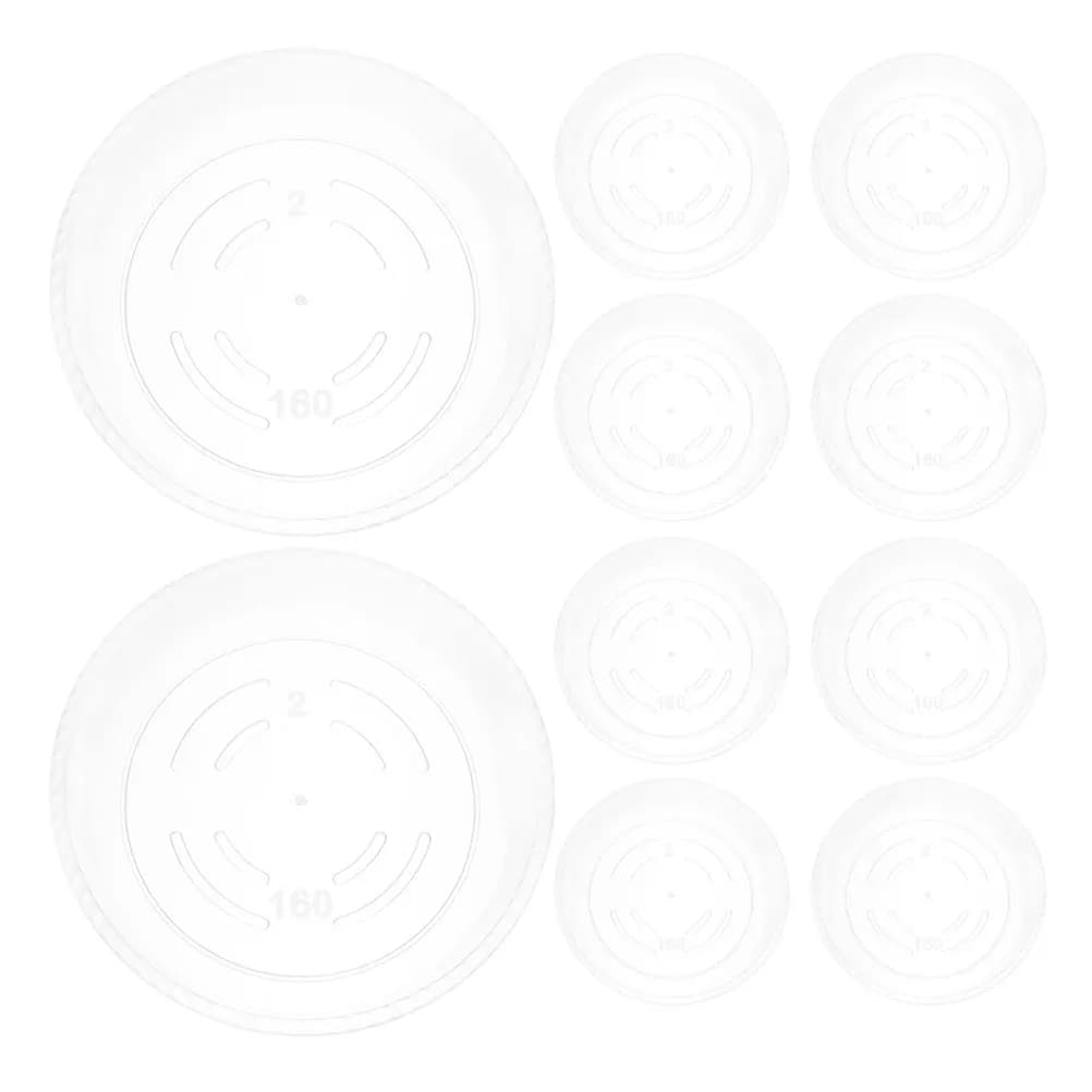 10 Pezzi Sottovasi Rotondi in Plastica per Piante, Vassoi Antigoccia per Vasi da Giardino e Interni, Accessori per Fioriere