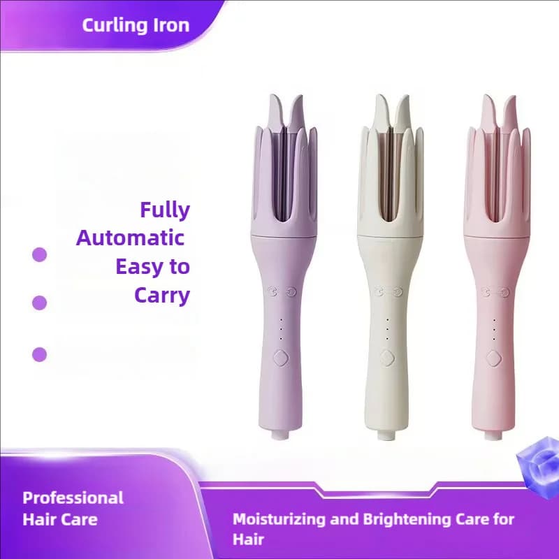 Automatic rotating curling iron The electrical rotation does not hurt the hair. The portable hair clipper for comfortable and safe hairstyles