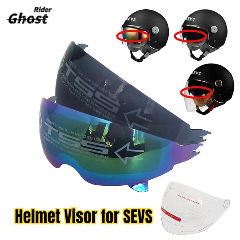 Visiera per casco moto applicabile solo al nostro negozio per SEVS, protezione solare per parabrezza, protezione per casco, accessori per caschi per moto
