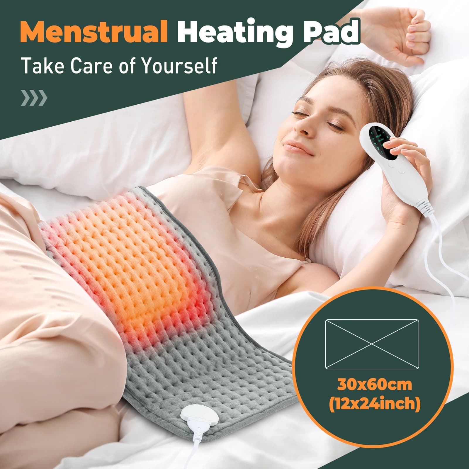 30*60 CM Riscaldamento Elettrico Pad Temporizzato Controllo della Temperatura Coperta Riscaldata per Schiena Collo Spalla Home Office Caldo Inverno Spina DEGLI STATI UNITI