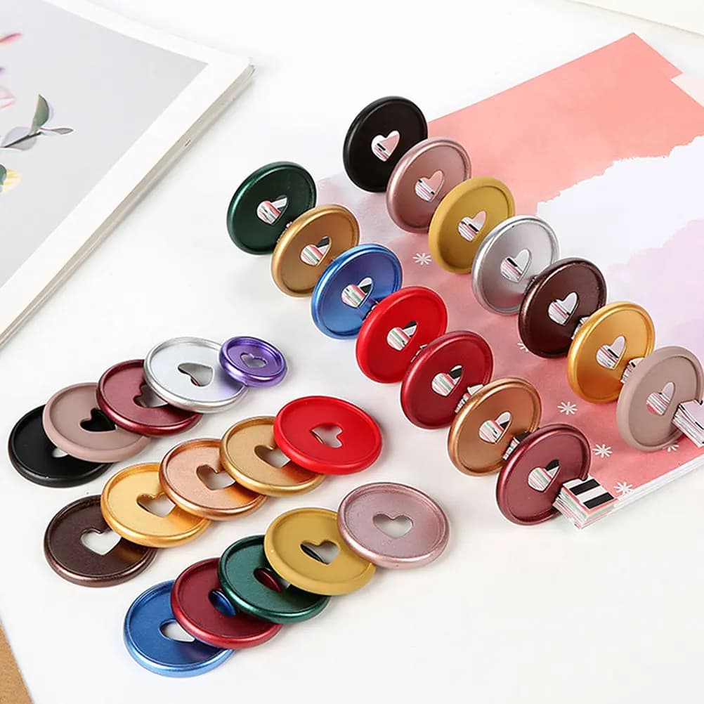 10 Pezzi Anelli per Rilegatura in Plastica ABS, Dischi Opachi Colorati, per Quaderni Flessibili e Classificazione Documenti