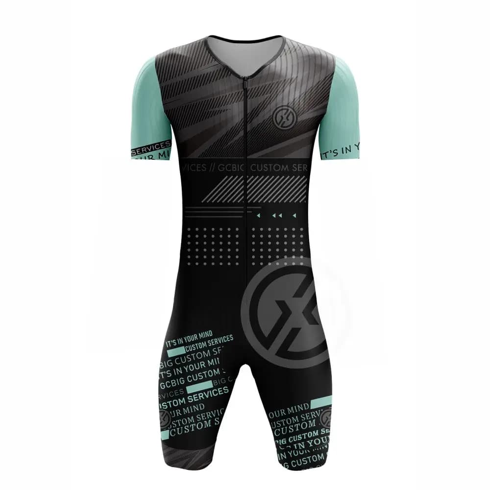 Trisuit Summer Men's Triathlon Running Suit Cycling Short Sleeve Performance Clothing Speedsuit Gcbig Sport