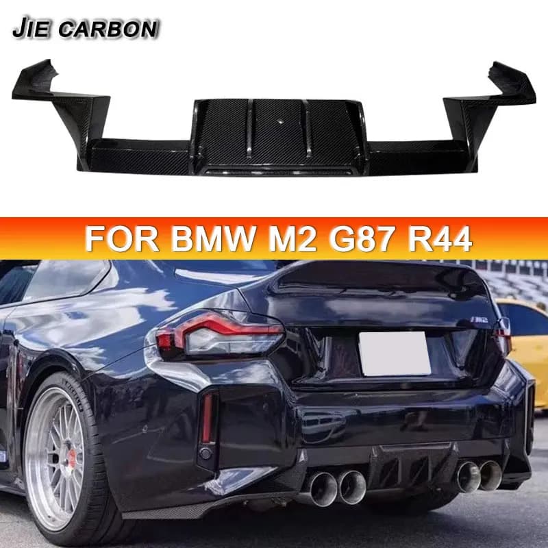 For BMW M2 G87 R44 rear bumper in carbon fiber rear spoiler diffuser lip fender accessories auto body kit