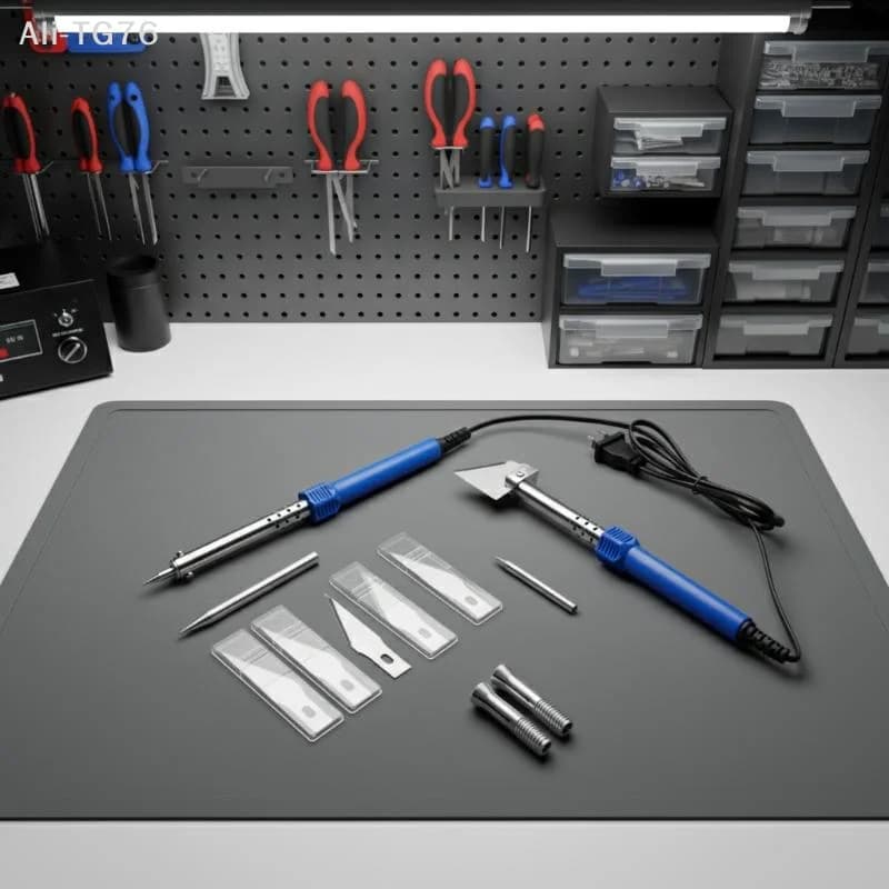 [P] 1/3/9/10Pcs Electric Hot Knife Cutter Kit With Soldering Iron For Carving Plastic Vinyl US EU Plug Multipurpose Diy Tool Set