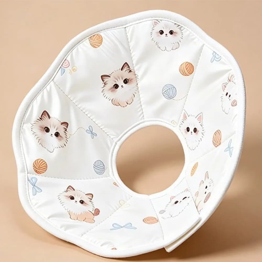 Adjustable Pet Elizabethan Collar Soft Breathable Pet Recovery Cone Comfortable Lightweight Cat Recovery Collar Pet Grooming