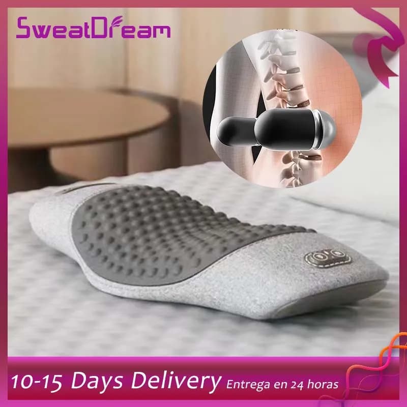 Cuscino per la vita Letto Cuscino di protezione per la vita per dormire Massaggio elettrico Sdraiato Dolore in vita piatta Supporto per la vita Riscaldamento Cuscino per dormire vibrante