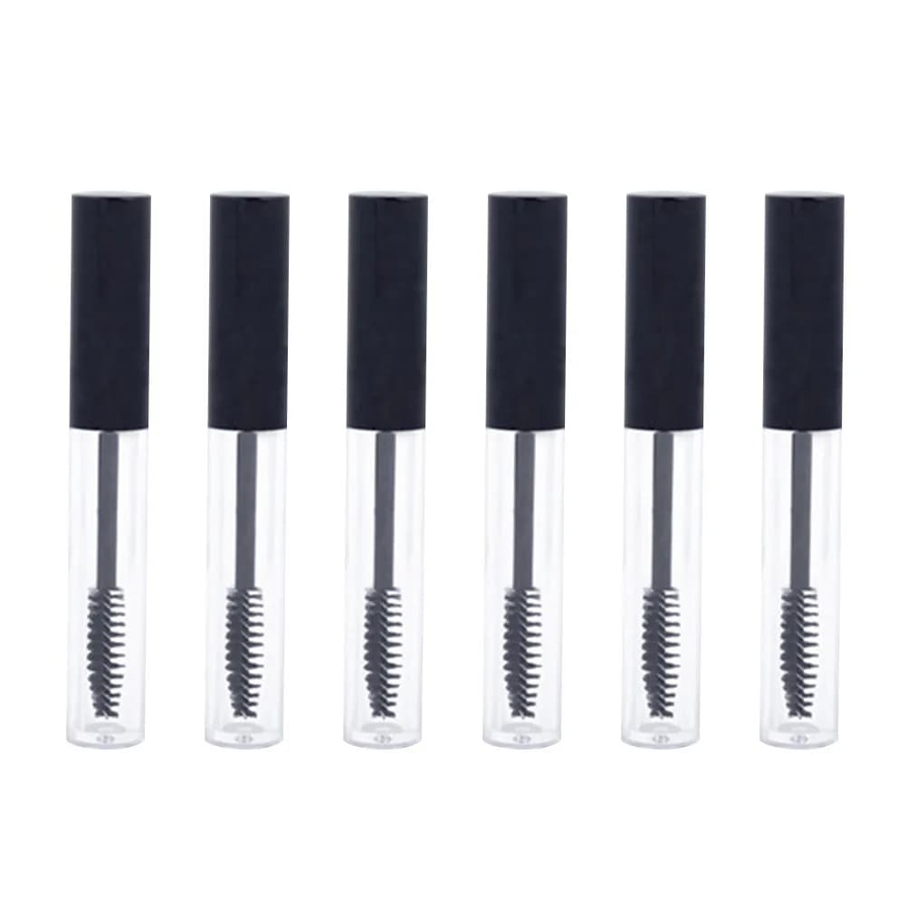 6Pcs Empty Eyelashes Vial Tube Transparent Eyelash Cream Bottle Mascara Tube Travel Container Sample Storage