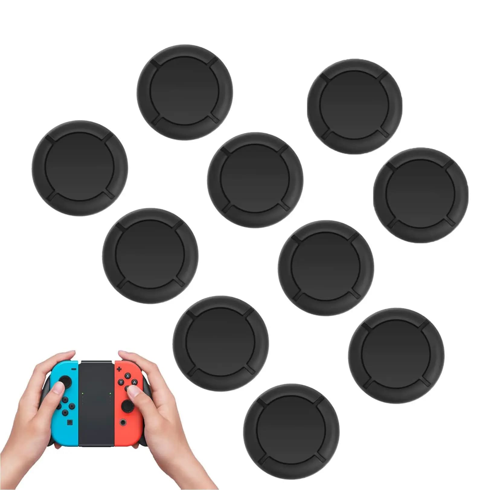 Joycon Cappucci per impugnatura per pollice per interruttore OLED/Lite, copertura per stick analogico antiscivolo 3D, set di kit di riparazione di ricambio