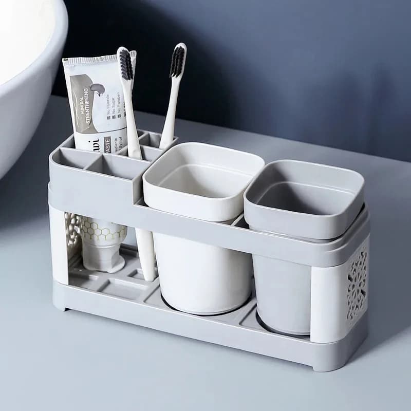 Set porta spazzolino per tazza di lavaggio set creativo per coppia di famiglia tazza per collutorio set dentale domestico con due tazze bagno a tazza singola