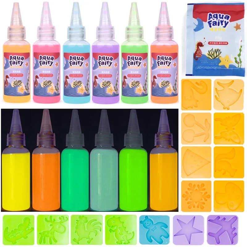 Adesivi per pittura artigianale fai-da-te fatti a mano Educazione Montessori Origami Kit di elfi d'acqua luminosi magici Set di giocattoli Regalo per bambini Bambini