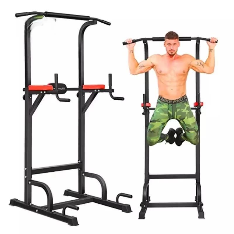 Multifunctional force training Pull up and Dip Bar Station Height adjustable power tower