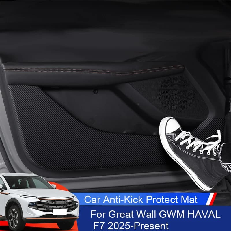 Auto B-Pillar Soglia Della Porta Anti-Calcio Proteggere Pad In Pelle PU Per Grande Muraglia GWM HAVAL F7 2025-2026 Anti-Sporco Resistente ai Graffi