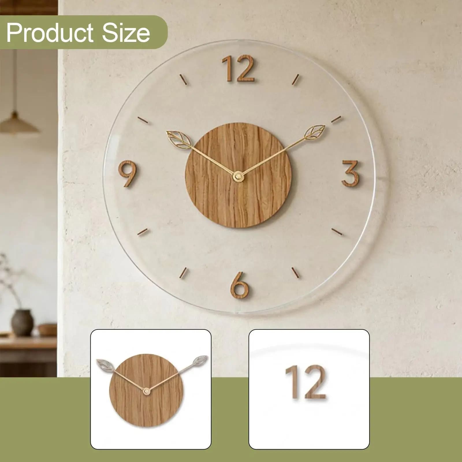 Elegant and creative wall clock, home decoration, decorative wall clock for parties, living room, bedroom, bathroom, wedding