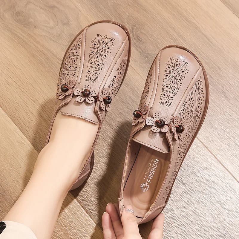 Nuovi mocassini slip on estivi da donna mocassini in pelle microfibra donna scarpe da ufficio scavate appartamenti eleganti da donna