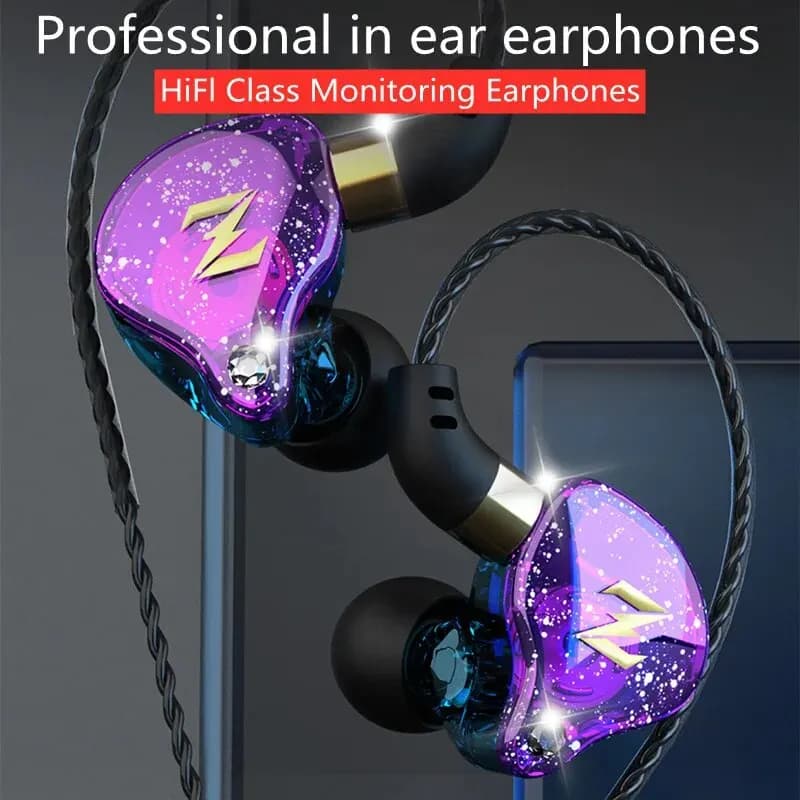 QKZ ZEN Dynamic Wired HIFI Heavy Bass Headphones In Ear Monitor Sport Noise Cancelling Headset Headphones with Microphone