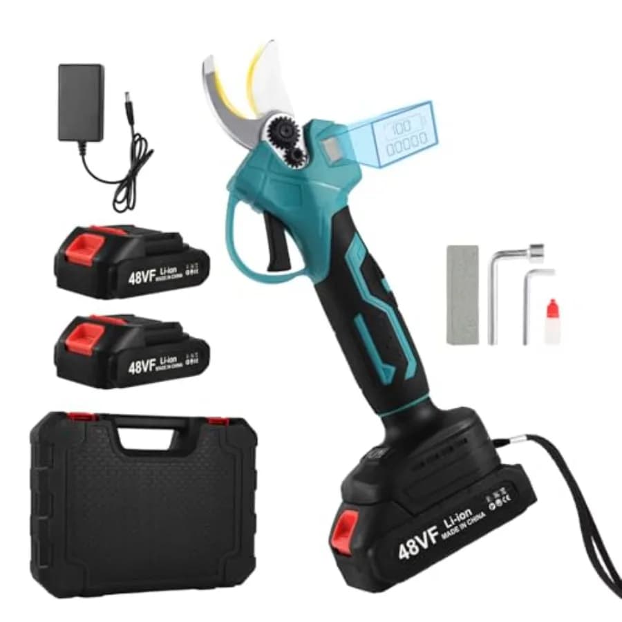 Wireless Battery Power Scissors with LCD Display, SK5 High Carbon Tenor Stainless Steel Blades and Safe Start Set