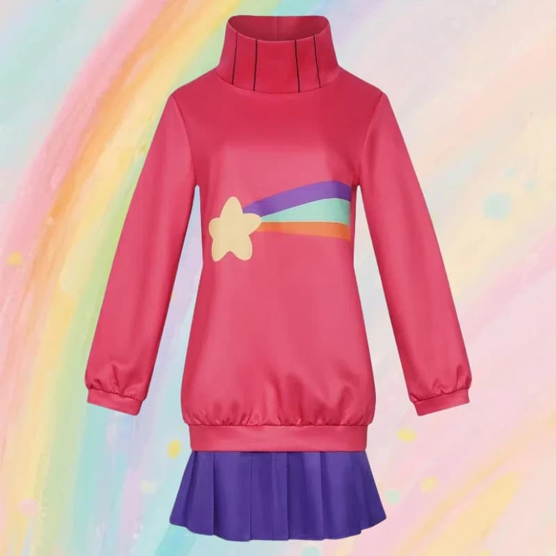 Costume cosplay anime Top rosa con gonna viola Graffiti arcobaleno Set completo uniforme JK per le donne Festa di carnevale di Halloween