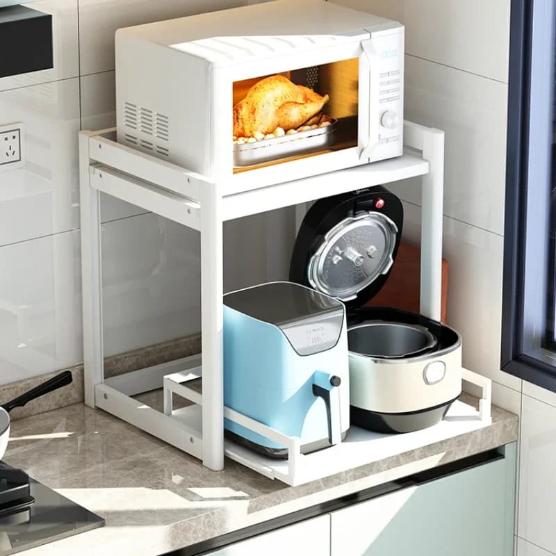 Kitchen Microwave shelf, home table, removable multifunctional storage for rice stove, air fryer holders