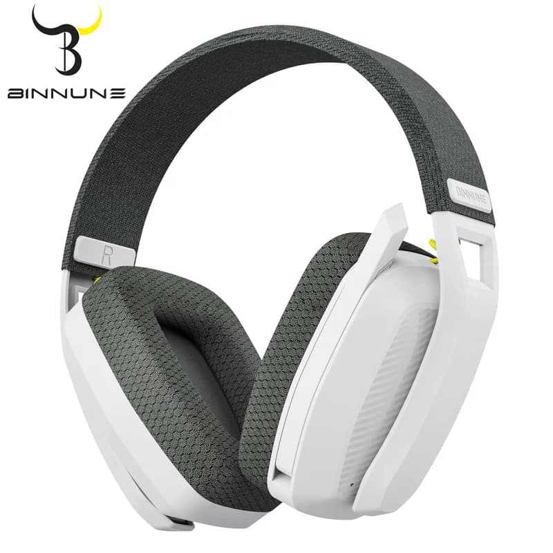 BINNUNE BW06 Bluetooth Gamer headphones with PS5 PS4 PC Mac Playstation 2.4 GHz wireless gaming headphones with microphone