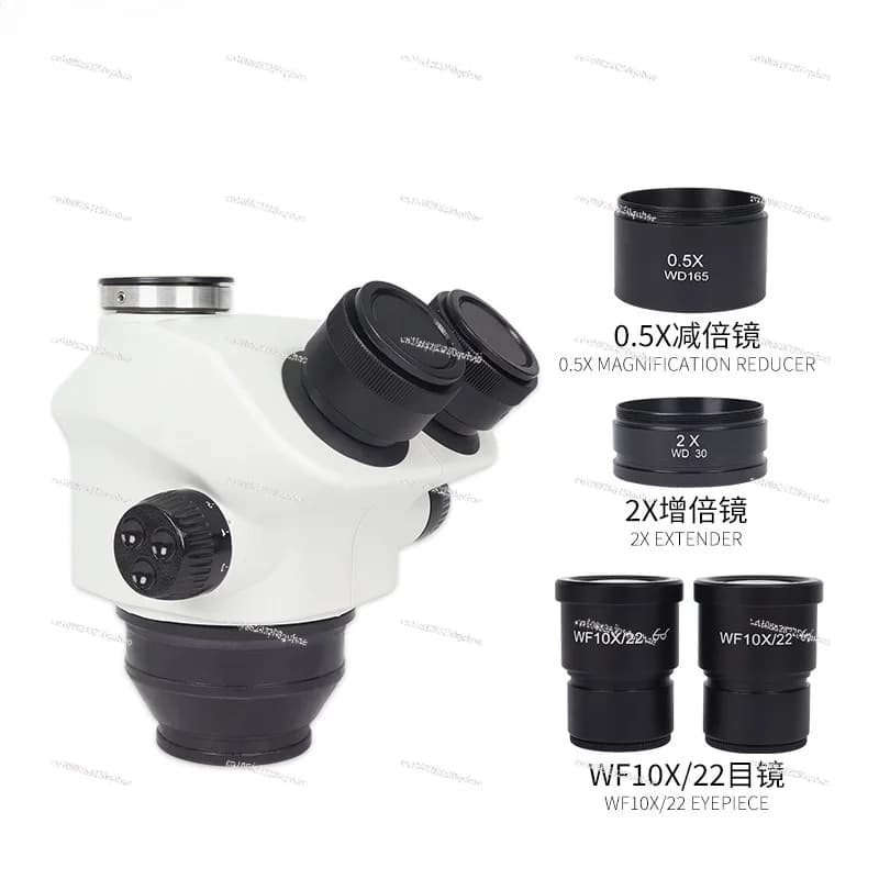 Microscopio trinoculare ottico 3,5-100 volte 0,7-5 microscopio stereo per ispezione e manutenzione industriale regolabile in continuo