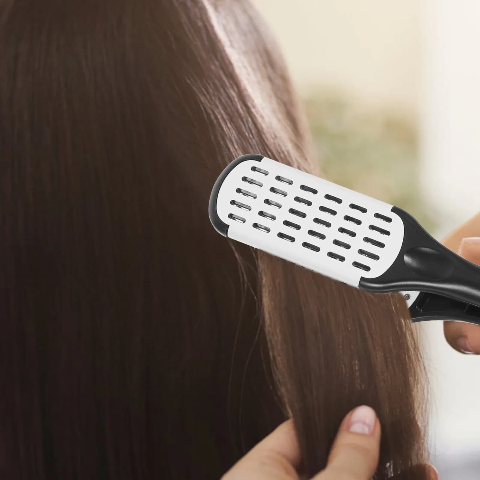 Spazzola stirante a V a doppia faccia con setole per capelli spessi e sottili, strumento per lo styling, per uso domestico e professionale