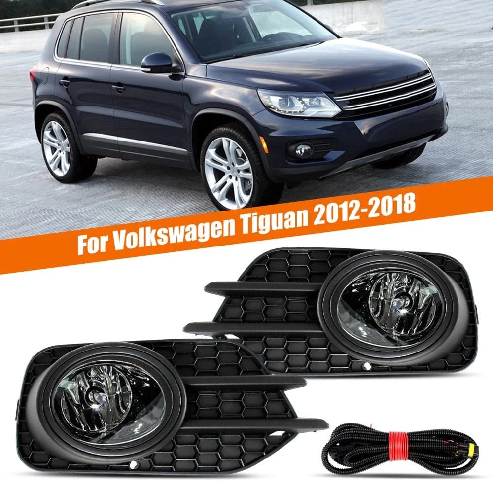 Front bumper Fendinebbia Findinebbia Lamp for VW Tiguan 2011 2012 2013 2014 2015 2016 With LED bulbs Cover Grid