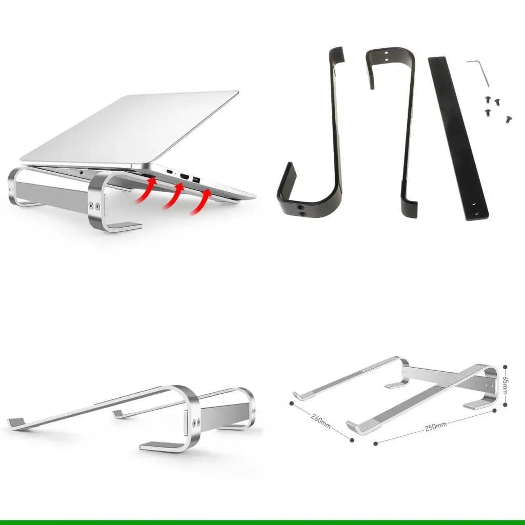 Supporto per laptop in alluminio U55C Staffa regolabile per computer desktop Supporto per supporto per base raffreddamento