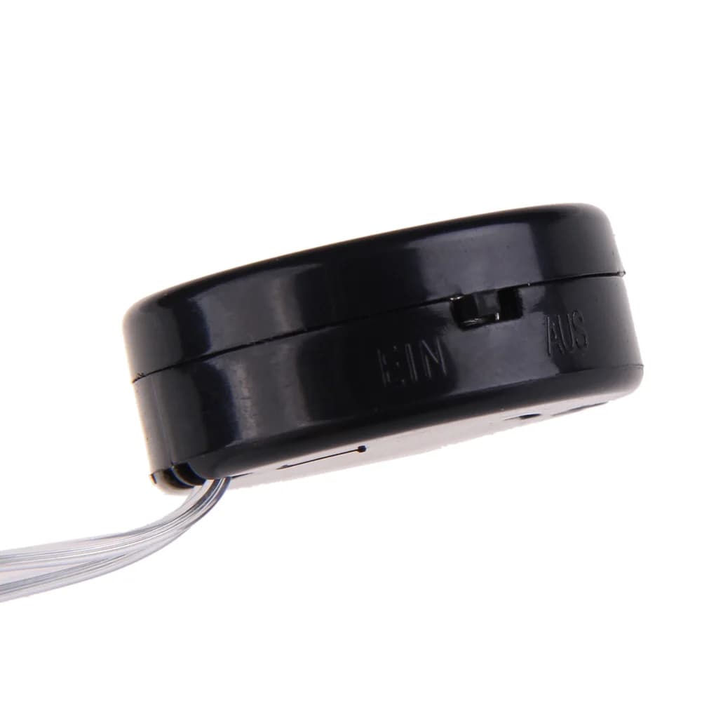 CR2032 Scatola di immagazzinaggio batteria a bottone con interruttori ON/OFF Cavi Custodia batteria Scatola batteria per flash String Light