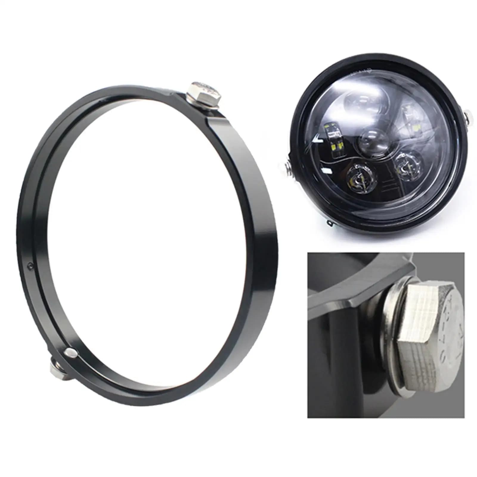 Adjustable Universal Headlight Bracket for Motorcycle Aluminum Alloy Fork Mount Trim Ring Holder Bike Led Headlamp Attachments