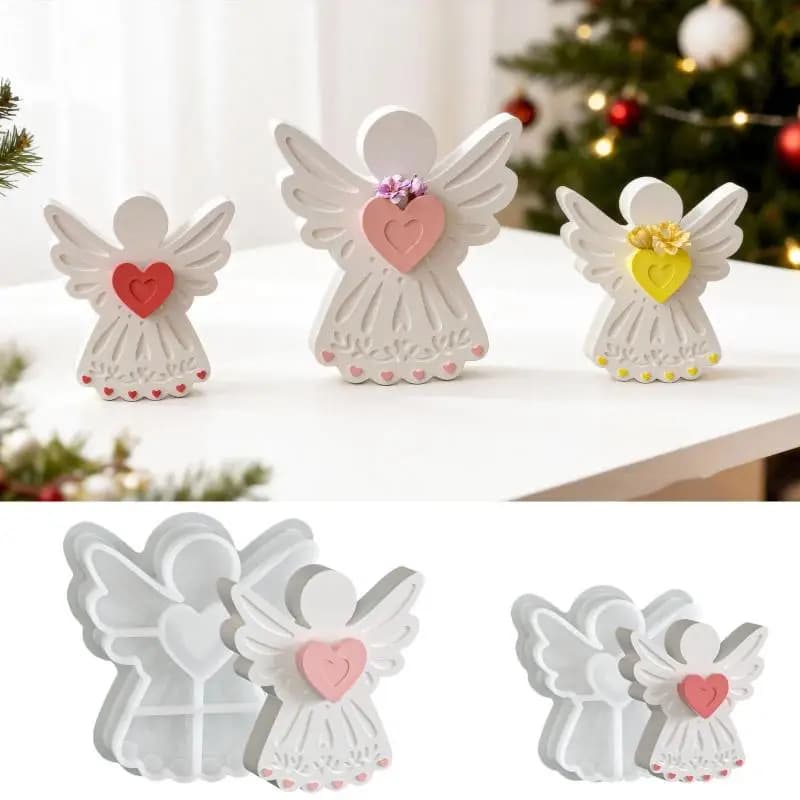 Stampo in Silicone per Candele a Forma di Angelo dell'Amore, Stampo per Gesso, Sapone, Resina, Cristallo, Decorazione Casa, Regalo Artigianale per Pasqua