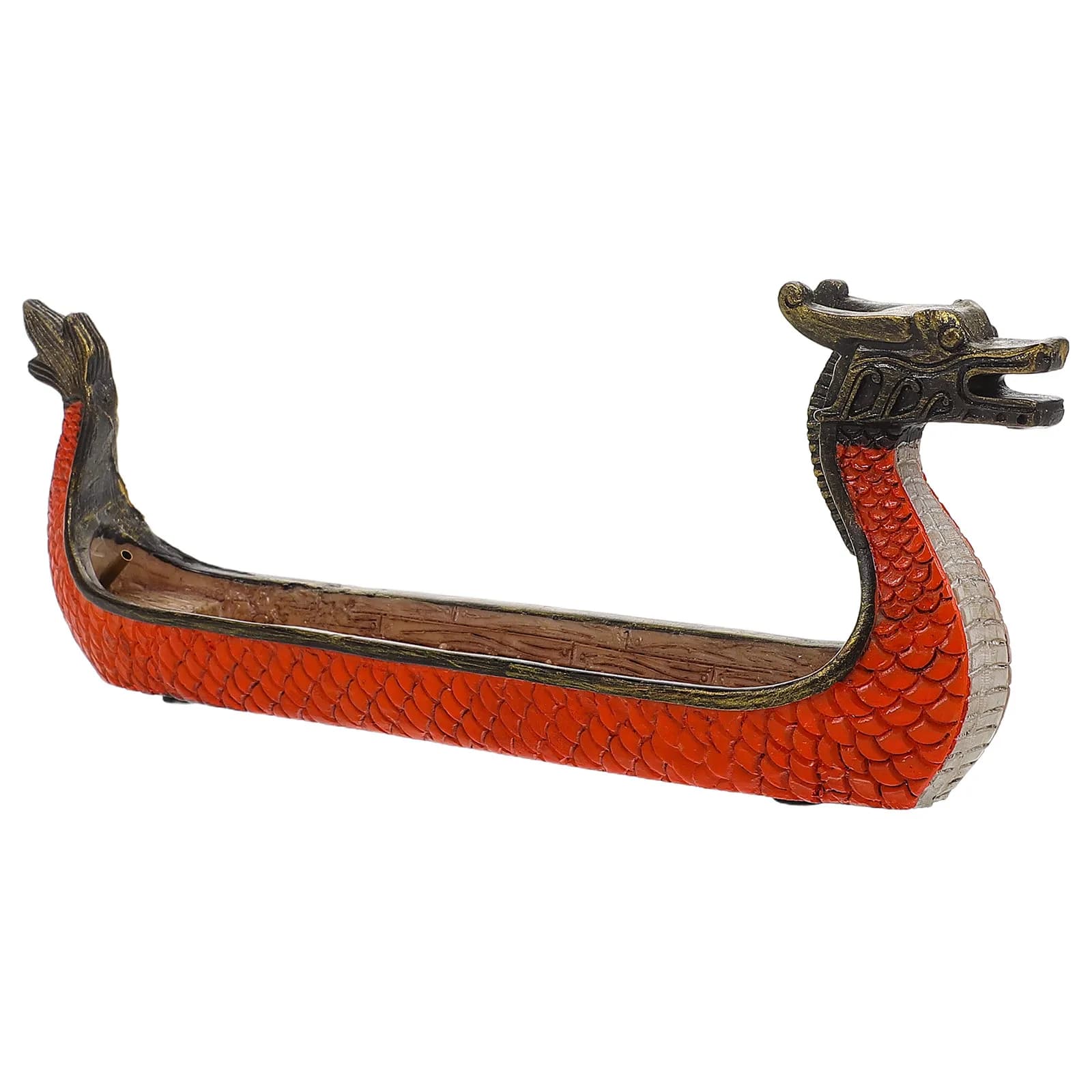 Bruciatore di incenso a forma di Dragon Boat in resina, porta incenso decorativo per casa e ufficio, per il Festival del Dragon Boat tradizionale