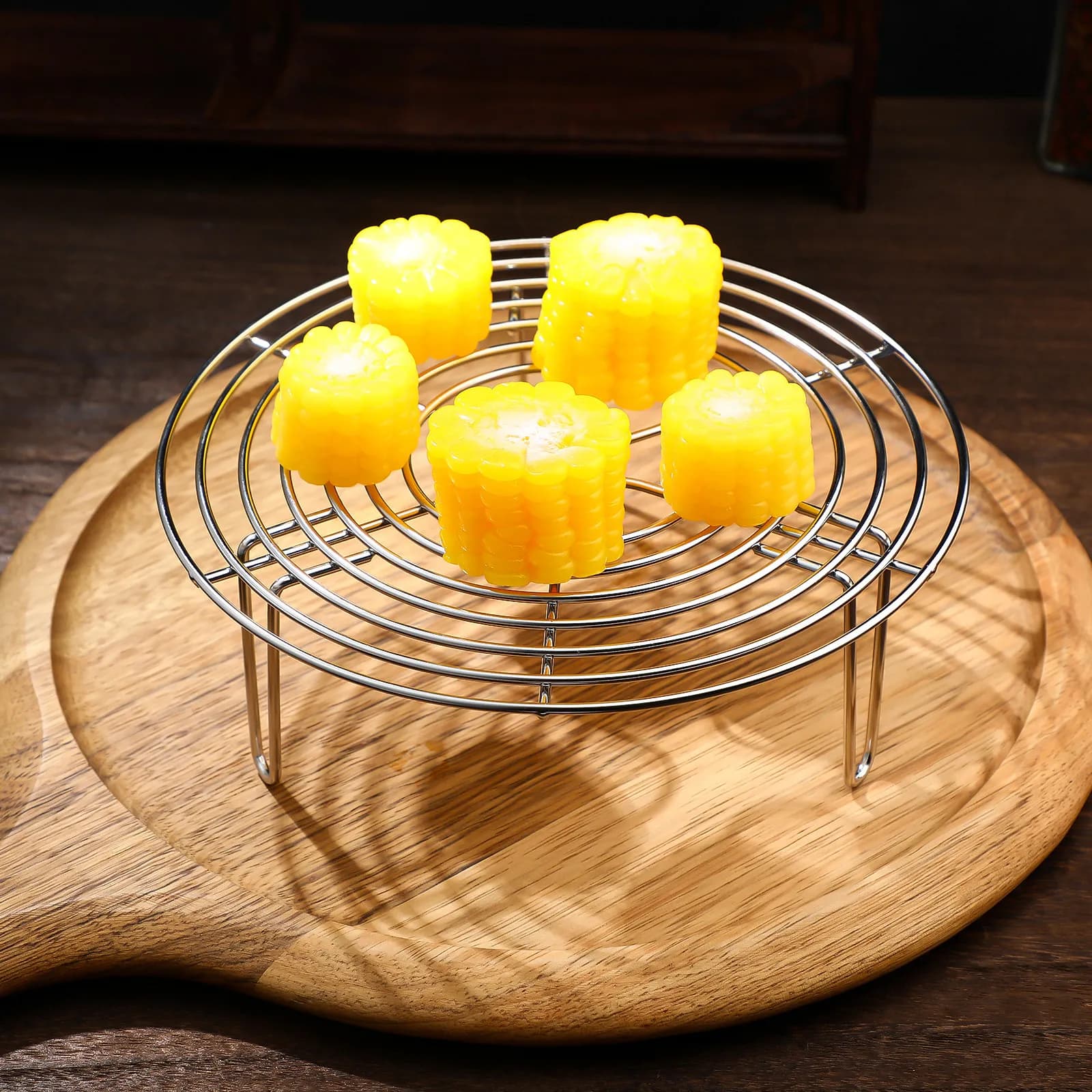 Stainless Steel Steaming Grid, U Shape Round with High Legs, Multipurpose Grid for Cooking, Cooking and Frying, Kitchen Tools