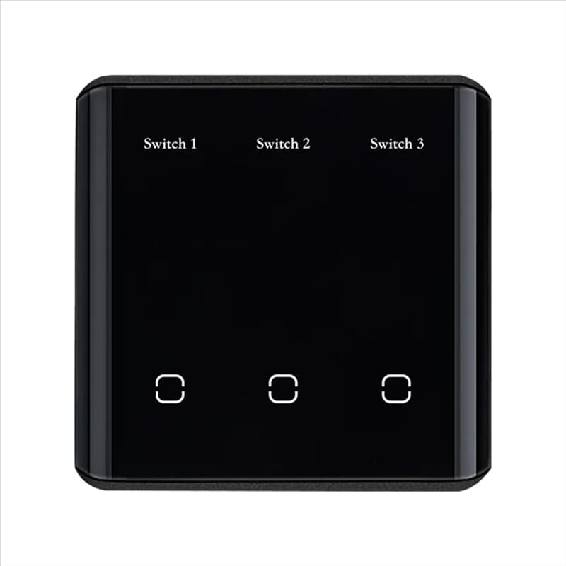 B47C TUYA Zigbee 3.0 Wireless intelligent tactile switch with diode screen light emitters European black spin