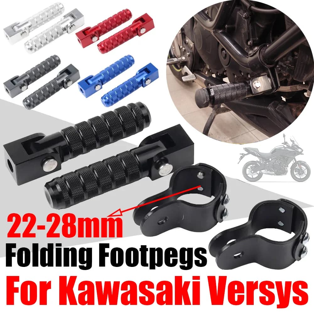 Per Kawasaki Versys 650 1000 1000SE X300 KLE650 KLE 650 accessori autostrada poggiapiedi pedane pedali pieghevoli pedane morsetti
