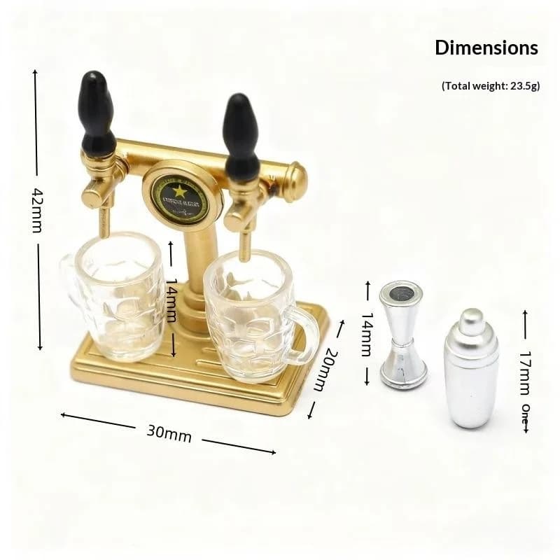 Nuova Offerta: Set di 5 Miniature per Casa delle Bambole, Ornamenti Decorativi, Modellini di Boccali di Birra, Giocattoli in Miniatura