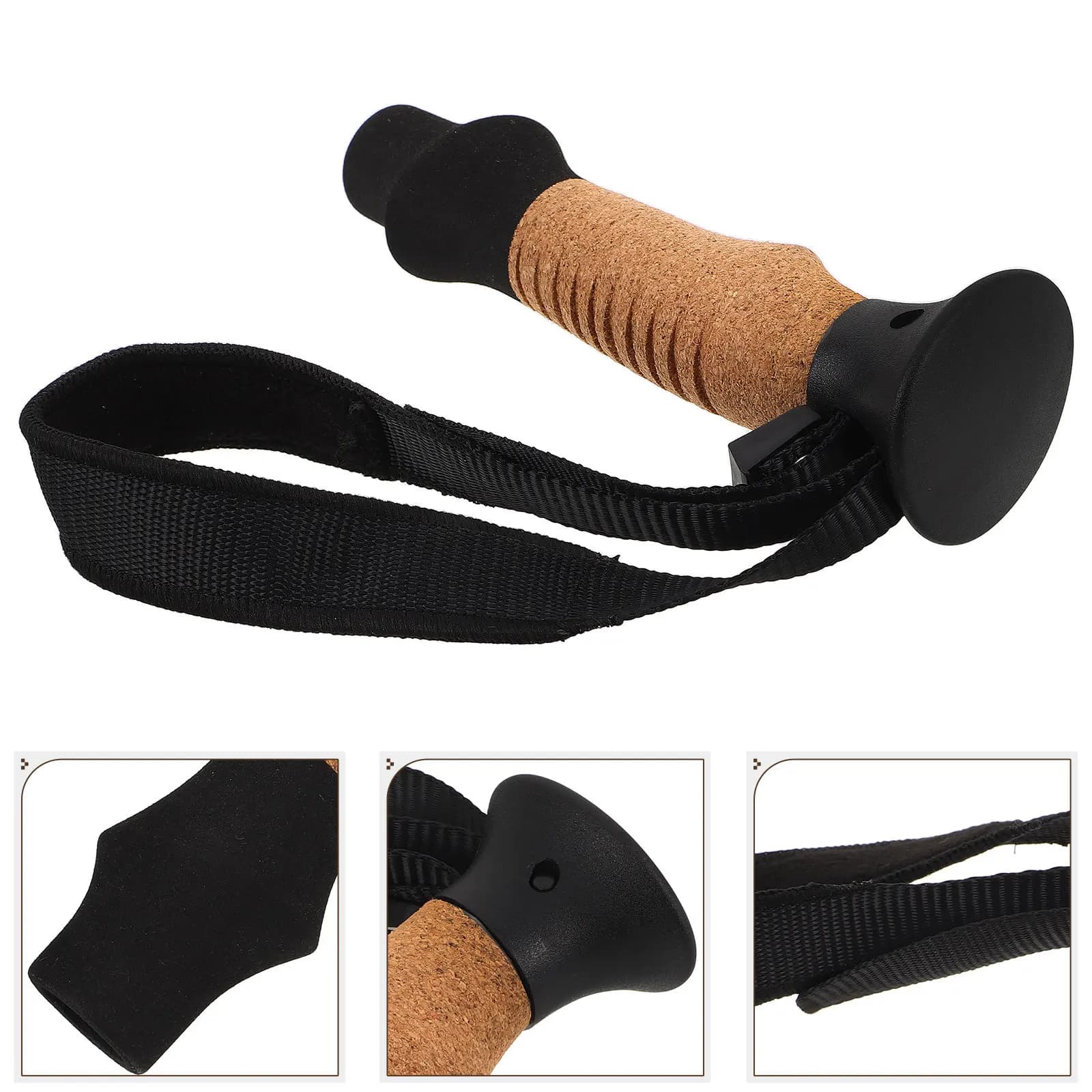 Replacement Handle in Cork and Plastic for Trekking Sticks, with Including Wrist Strap